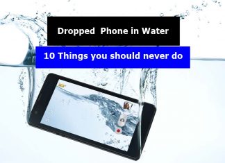 Phone dropped in water