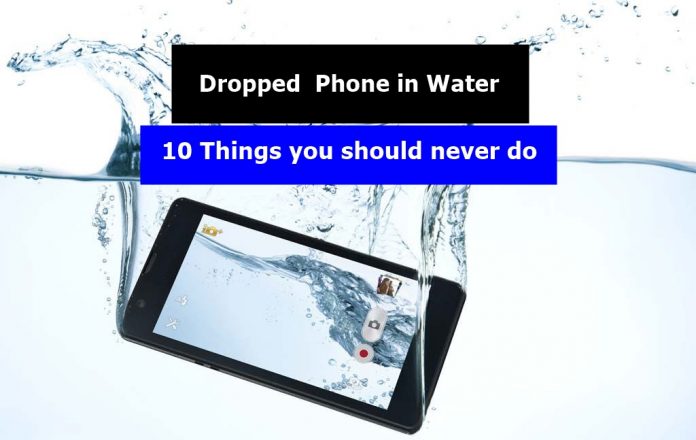 Phone dropped in water