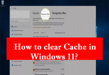 How to clear Cache in Windows 11